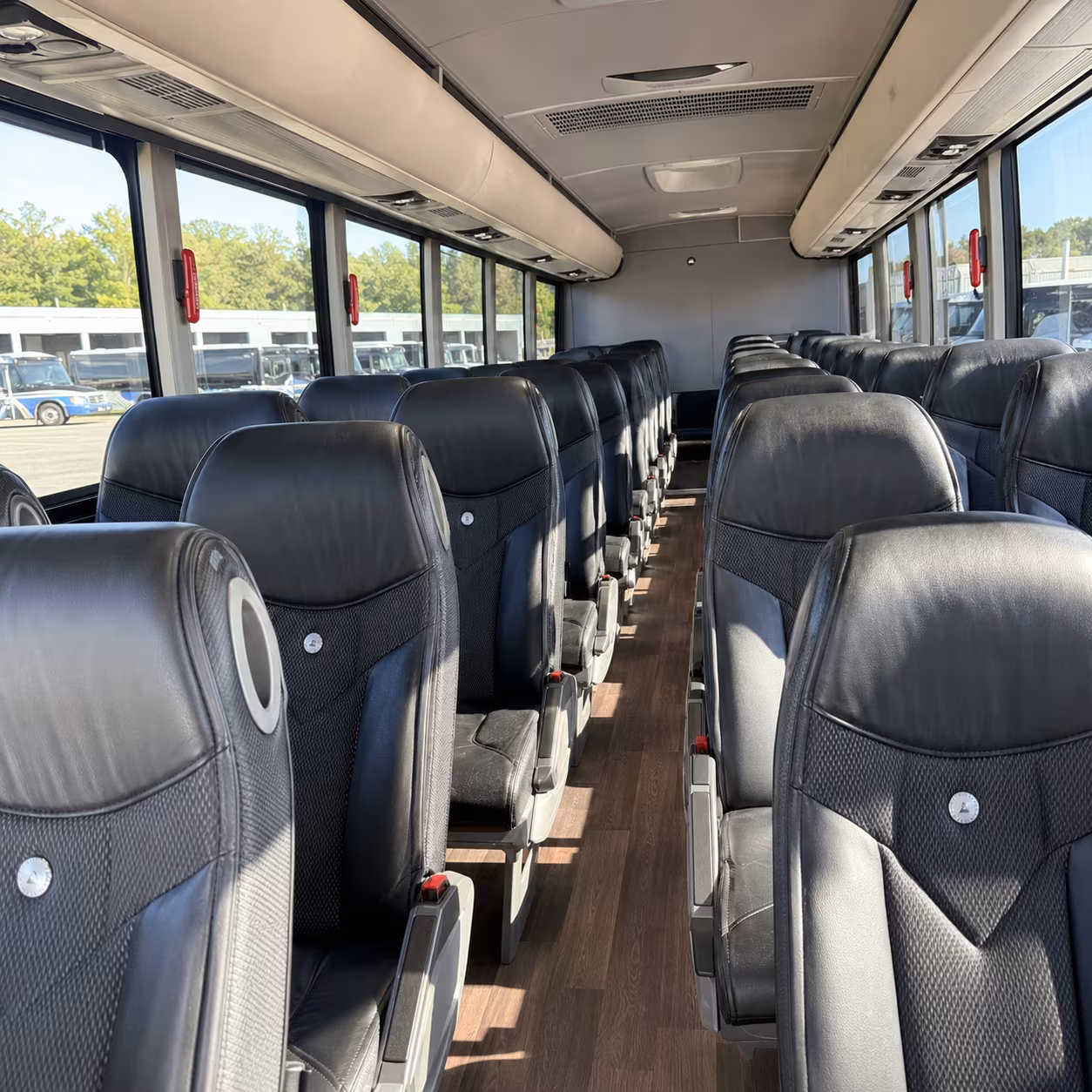 glendale charter bus services interior